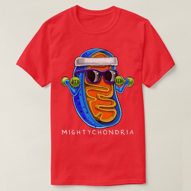 Camiseta Mightychondria Docente en Ciencias de la Biología  (Diseño del anverso)