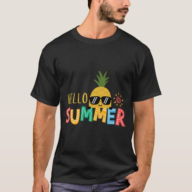 Camiseta Mignon Hello Sunshine, camiseta de été, t (Anverso)