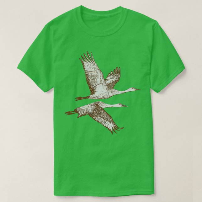 Camiseta Migración de Sandhill Crane (Diseño del anverso)