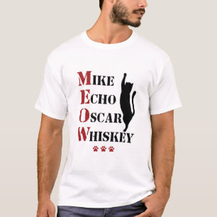 Camiseta Mike Echo Oscar Whiskey MEOW Cat