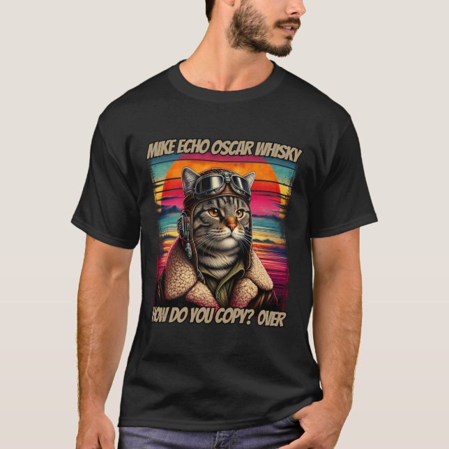Camiseta Mike Echo Oscar Whisky M.e.o.w (Anverso)