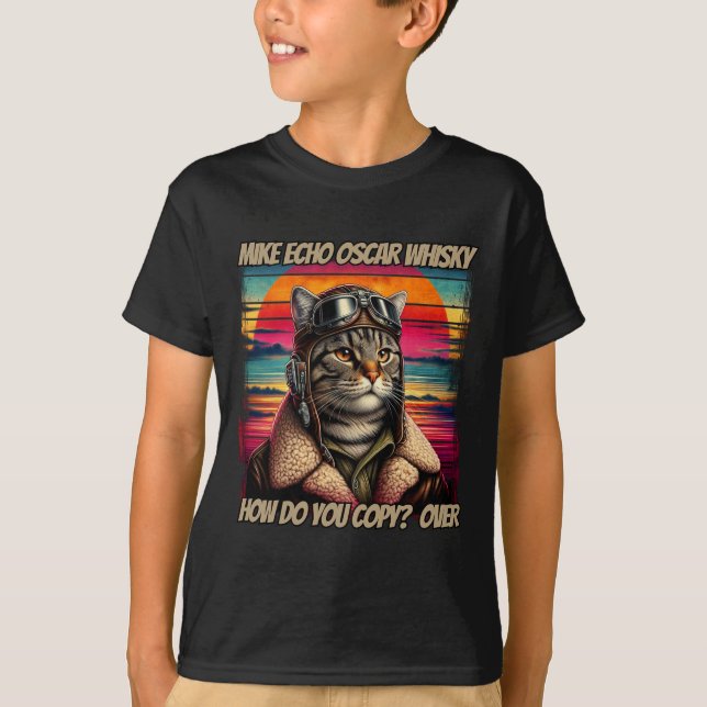 Camiseta Mike Echo Oscar Whisky M.e.o.w (Anverso)