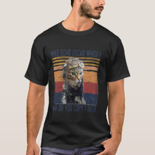 Camiseta Mike Eco Oscar Whisky Cómo copias Piloto Gatito
