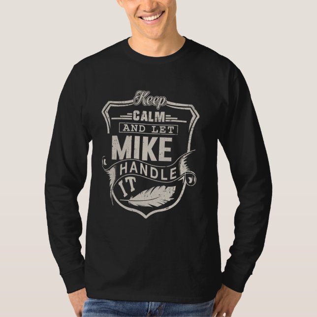 Camiseta Mike First Name Shirt Mike Name Birthday (Anverso)