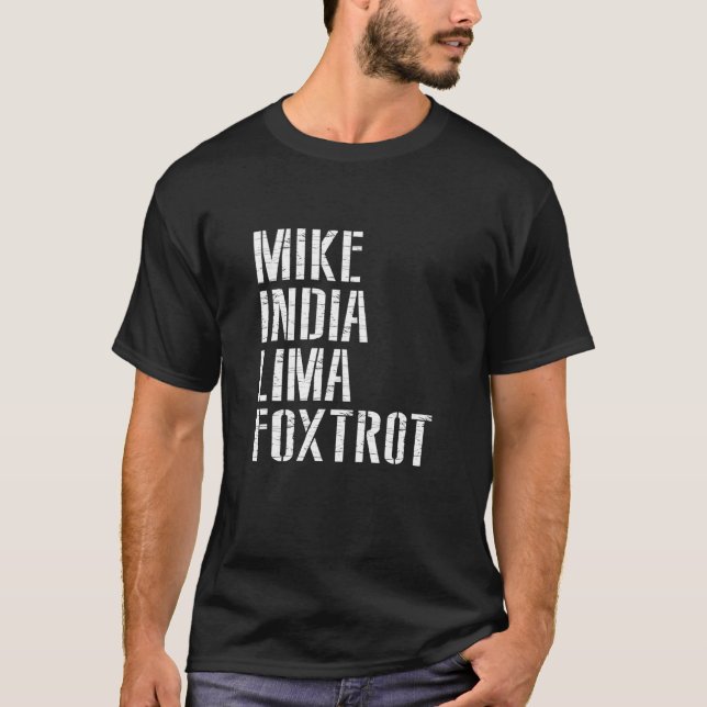 Camiseta Mike India Lima Foxtrot Apparel (Anverso)