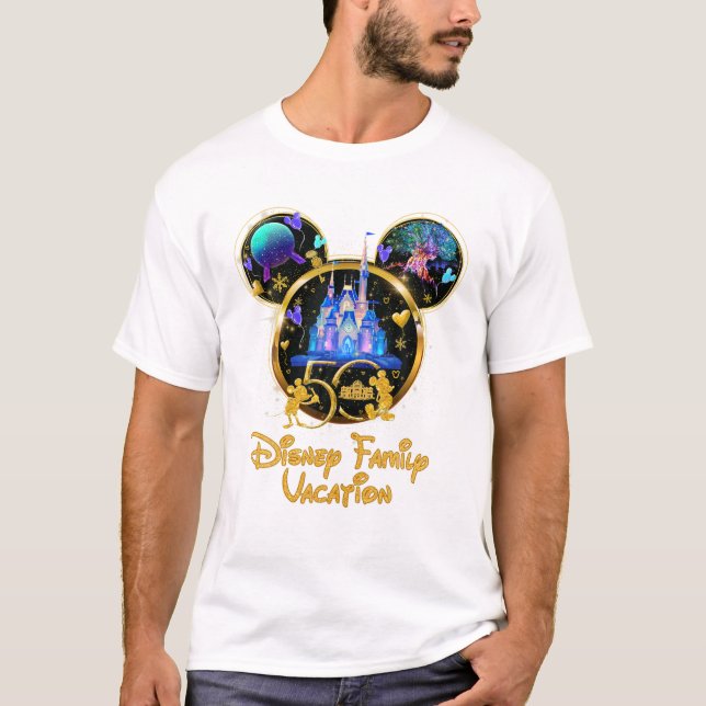 Camiseta Mike Mouse Head Most Magical World Family Vacation (Anverso)