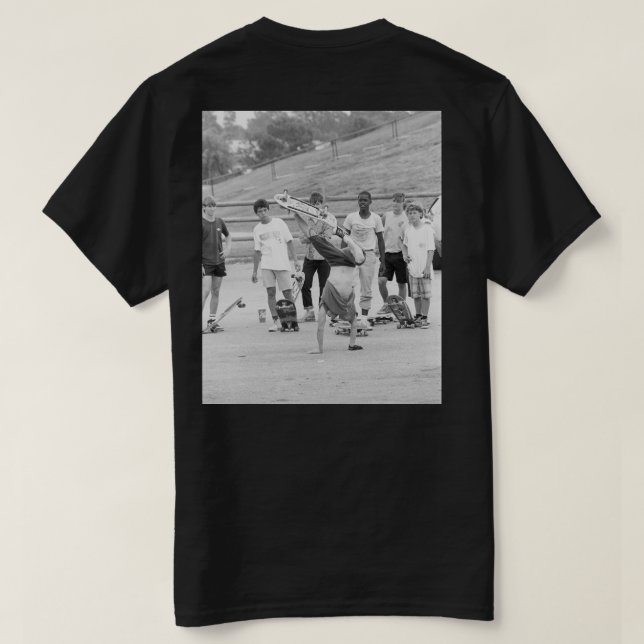 Camiseta Mike Vallely — la portada de Thrasher disparó a la (Reverso del diseño)