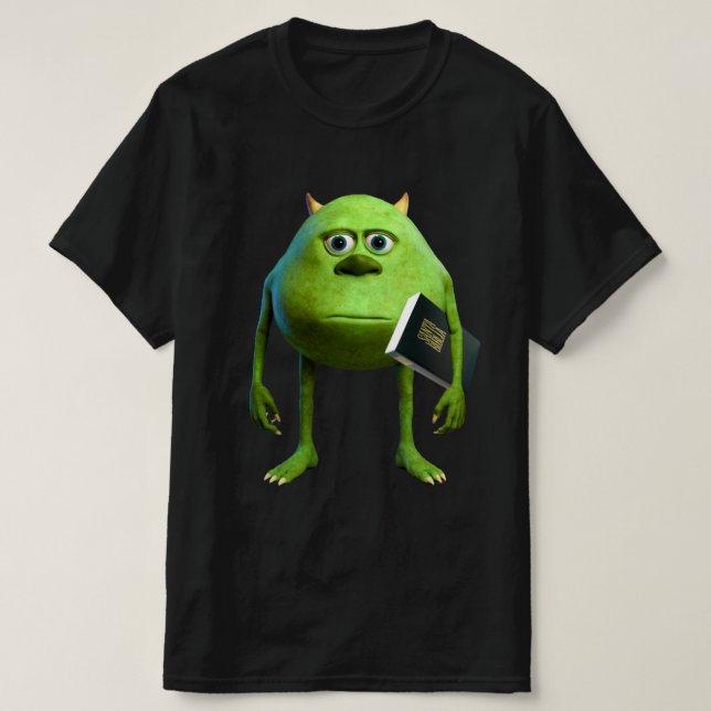 Camiseta Mike Wazowski con Biblia - Económica (Diseño del anverso)