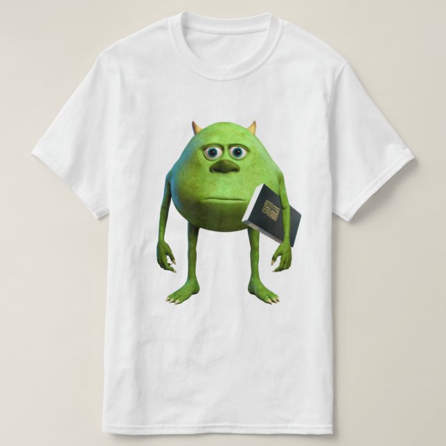 Camiseta Mike Wazowski con Biblia - Económica (Diseño del anverso)