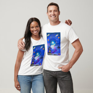 Camiseta Mikitiez aquarius galaxia verano resplandor