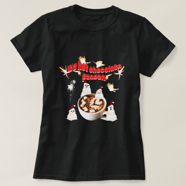Camiseta Mikitiez blackfriday chocolate caliente rojo (Diseño del anverso)