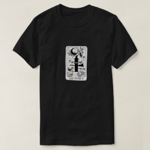 Camiseta Mikitiez bruja básica bruja bruja tarotcard negro