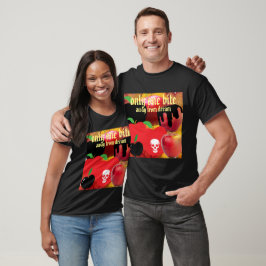 Camiseta Mikitiez calavera roja manzana tóxica vegana veran