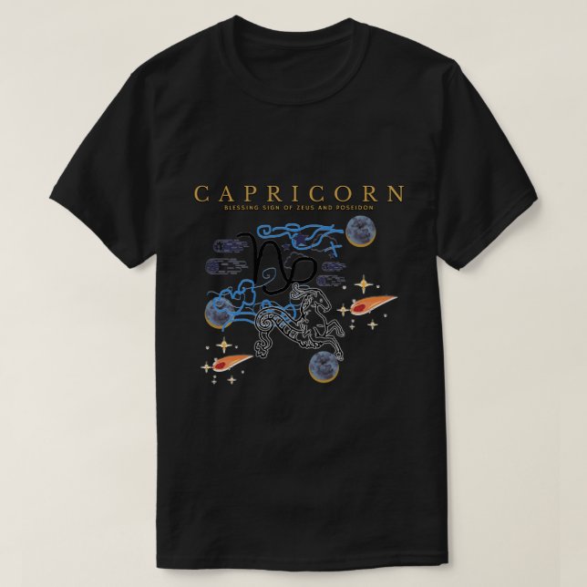 Camiseta Mikitiez capricorn feliz año nuevo saturación astr (Diseño del anverso)