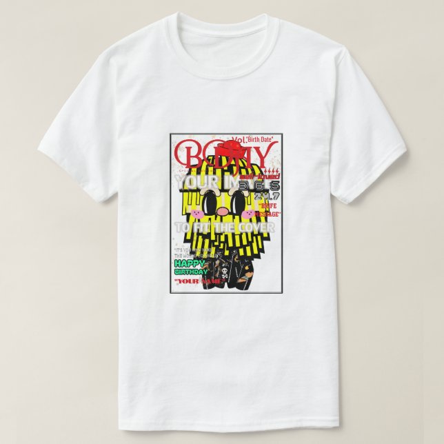 Camiseta Mikitiez editor especial cumpleaños revista photob (Diseño del anverso)