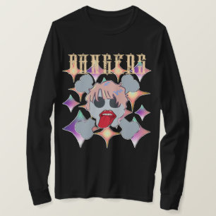 Camiseta Mikitiez estrella de rock cráneo rojo cumpleaños r