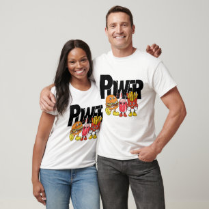 Camiseta Mikitiez hamburguesa papasfritas pareja poderosa 