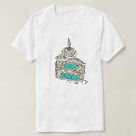 Camiseta Mikitiez HappyBirthday cakeseason ristece globo