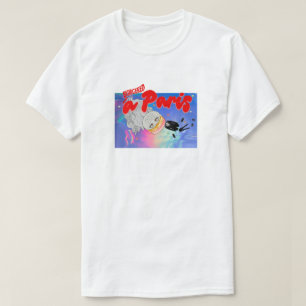 Camiseta Mikitiez París Francia Macaron corbata T-Shir