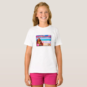 Camiseta Mikitiez Tailandia coco loza playa blanco rosa