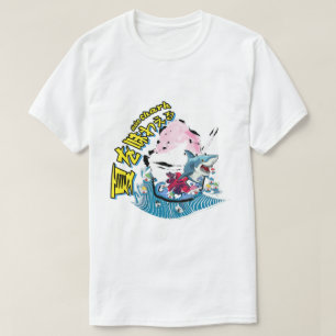Camiseta Mikitiez tiburón oleada oceánica shavedice verano
