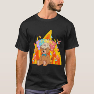 Camiseta Mikitiez verano osito de peluche gelatina fuego de