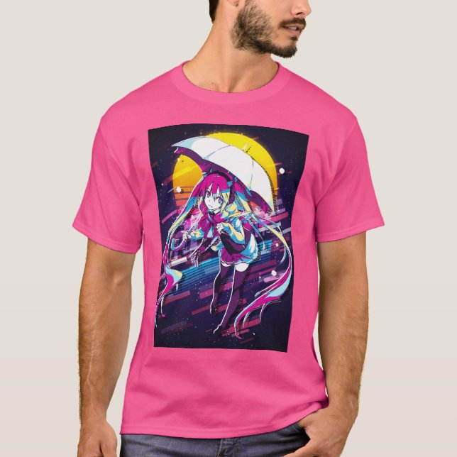 Camiseta Miku, Chica de la escuela de paraguas (Anverso)