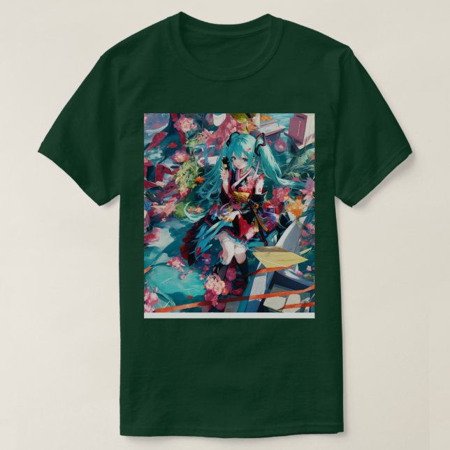 Camiseta Miku vocaloide (Diseño del anverso)