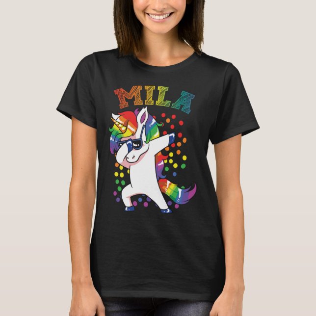 Camiseta Mila Dabbing Unicorn (Anverso)