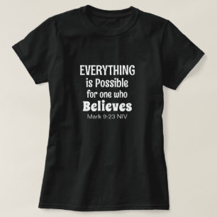 Camiseta Milagro Biblia Verse Fe Cristiana Negro