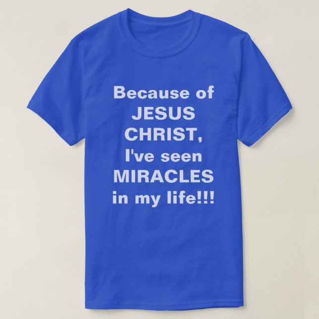 Camiseta "Milagros en mi Vida" (Diseño del anverso)