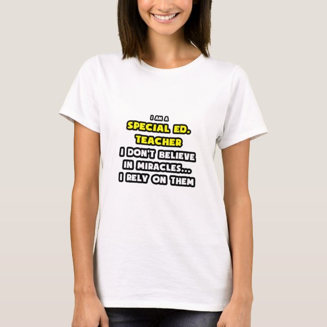 Camiseta Milagros y profesores de educación especial ... Di (Anverso)