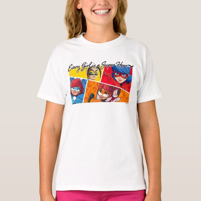 Camiseta Milagroso Cada Chica es un superhéroe (Anverso)