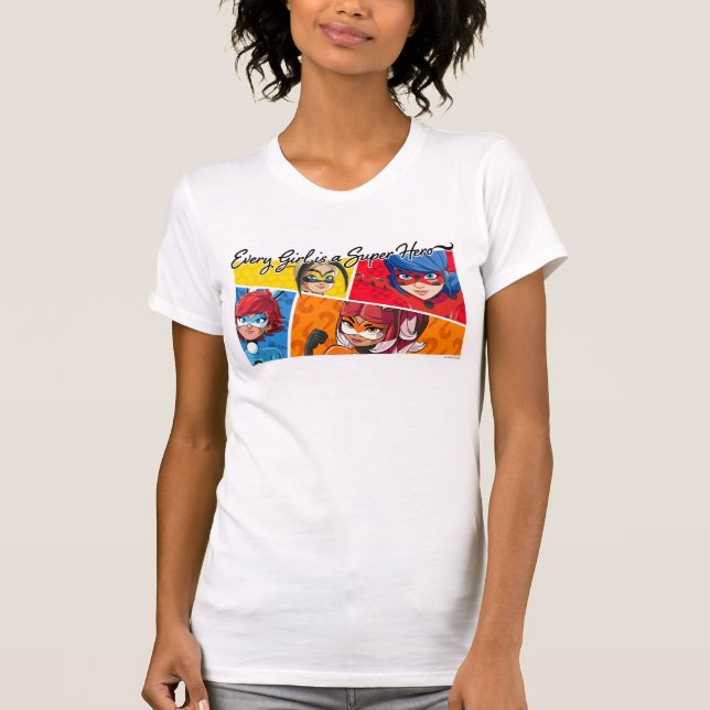 Camiseta Milagroso Cada Chica es un superhéroe (Anverso)
