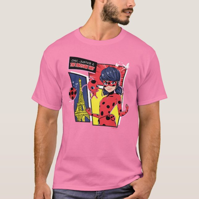 Camiseta Milagroso Comic Ladybug Parisian Way (Anverso)