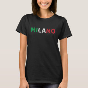 Camiseta Milan Italia Bandera Orgullo Italiano Vacaciones I