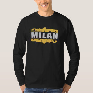 Camiseta Milán Italia City Skyline Cityscape Funny Gift