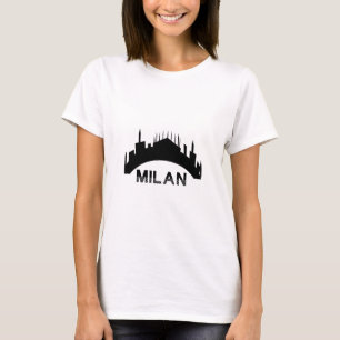 Camiseta Milán Italia Ciudad y Rótulo de viajes