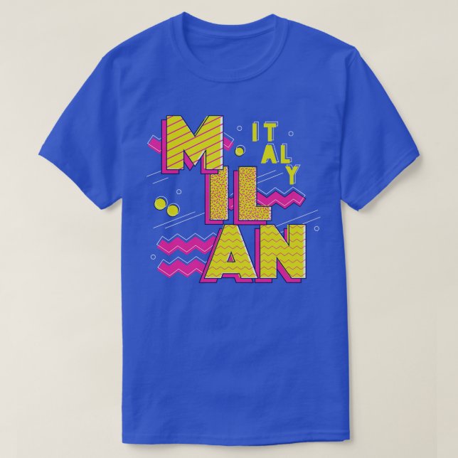 Camiseta Milán Italia de los años 90 (Diseño del anverso)