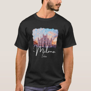 Camiseta Milán Italia: recuerdo de pintura