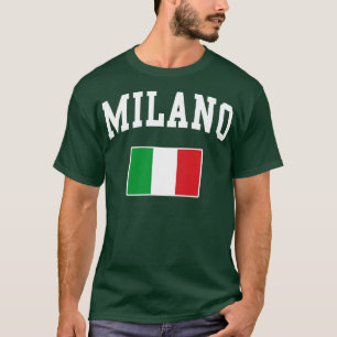 Camiseta Milán Milán Italia Italiano Bandera italiana
