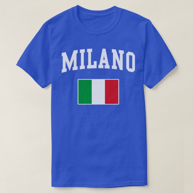 Camiseta Milán Milán Italia Italiano Bandera italiana (Diseño del anverso)