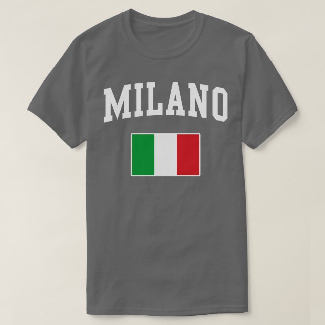 Camiseta Milán Milán Italia Italiano Bandera italiana (Diseño del anverso)