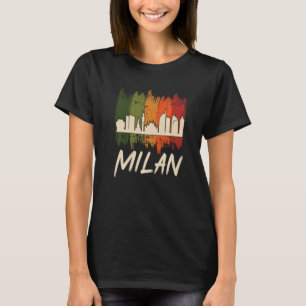 Camiseta Milán Skyline Retro Desde Italia Dom De Milan