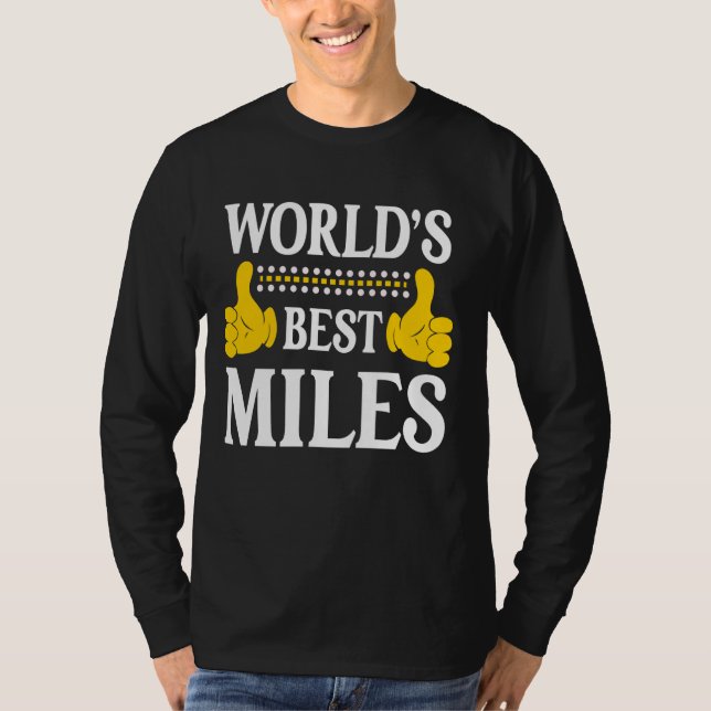 Camiseta Miles Apellido Funny Team Family Apellido World (Anverso)