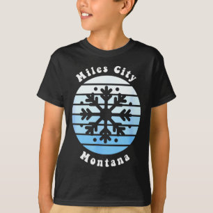 Camiseta Miles ciudad montana copo de nieve Navidad inviern