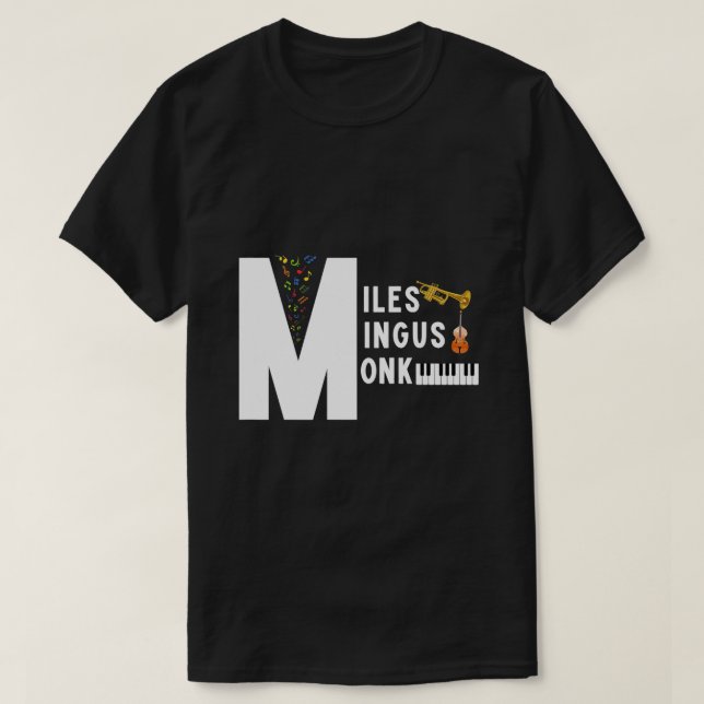Camiseta Miles Mingus Monk Famosa Orquesta De Jazz Vamos A  (Diseño del anverso)