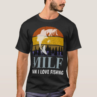Camiseta Milf Man I love Fishing - Retro Vintage Sunset Fun