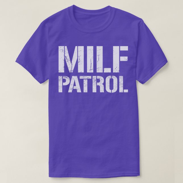 Camiseta Milf Patrol Vintage White Text (Diseño del anverso)