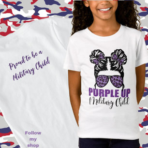 Camiseta Militar - Niño Militar morado